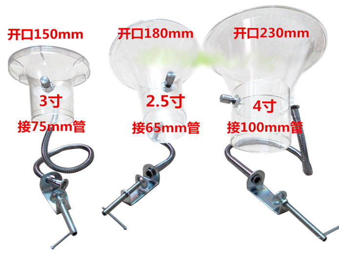 小型焊錫吸煙罩（透明）喇叭口